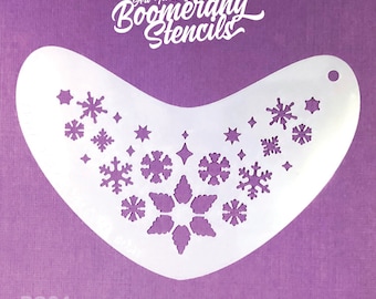 Snowflake Crown Face Painting Stencil
