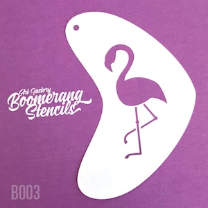 Flamingo face painting stencil
