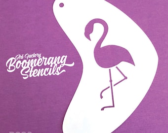 Flamingo face painting stencil
