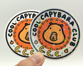 Cool Capybara Club Sticker / Glossy & Holo Stickers