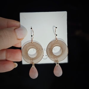 Mandala earrings - Openwork earrings made of raw brass - Ethno gold-colored medallions with geometric elements - Boho earrings