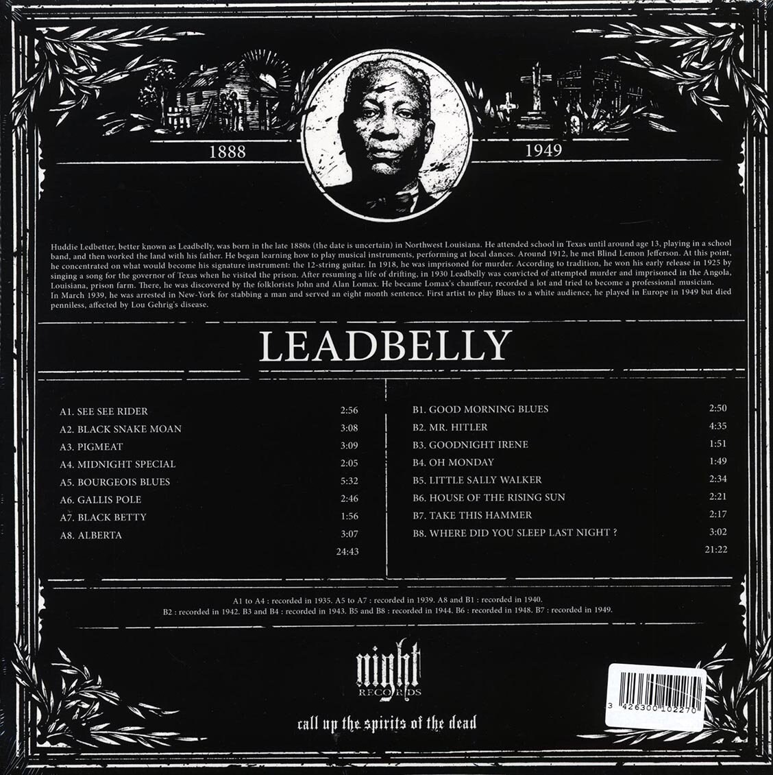 Leadbelly Easy Rider LP Nuevo SEALED Delta Blues Country Etsy