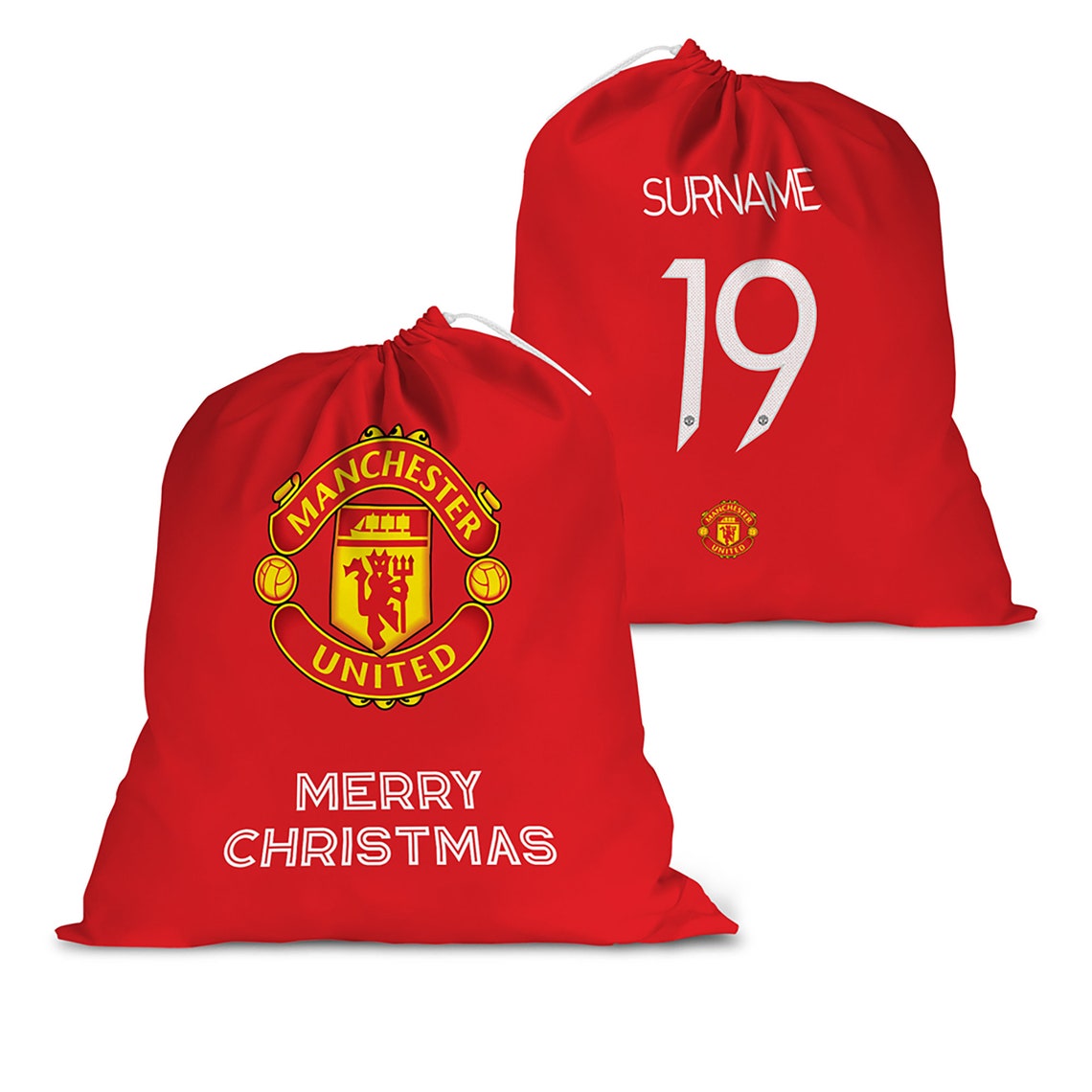Manchester United F.C Personalised Santa Sack BACK OF Etsy