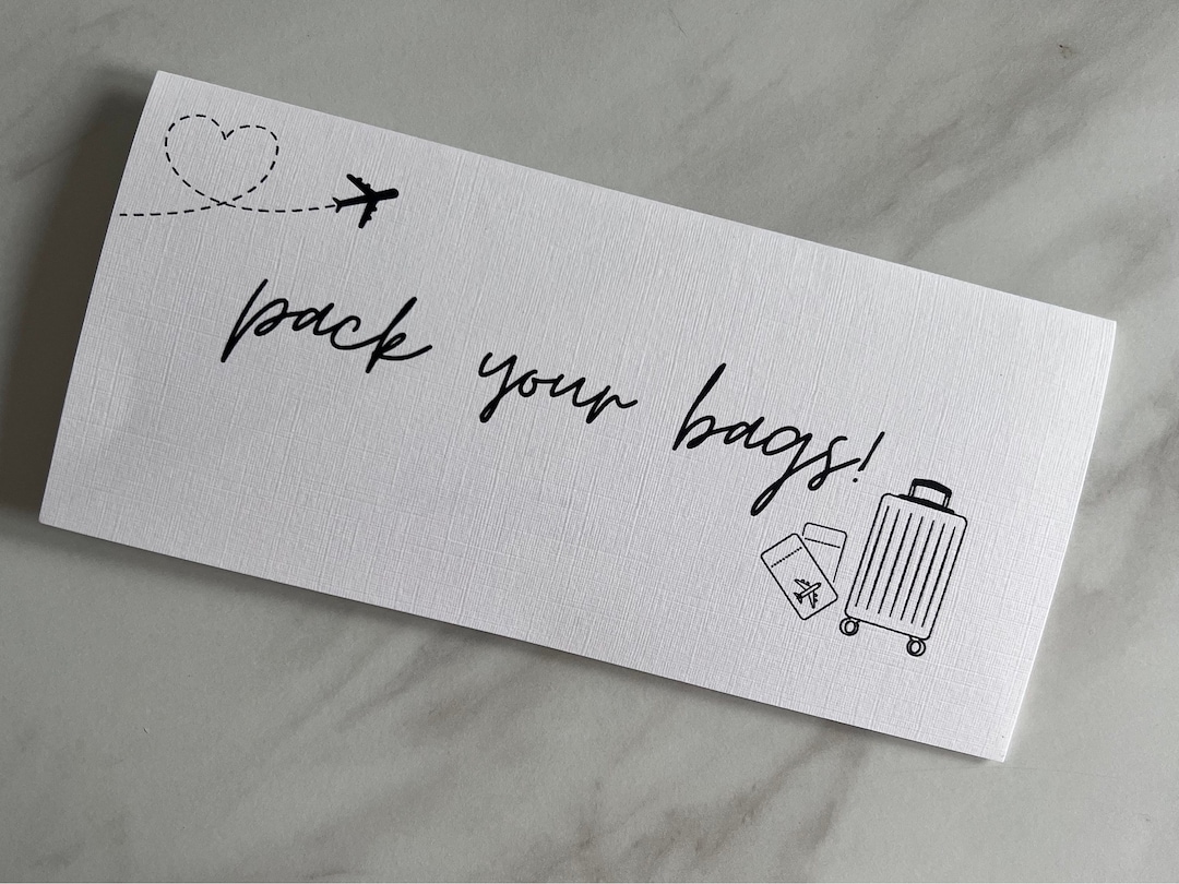 Personalised Linen Ticket Holder: Holiday Surprise - Etsy