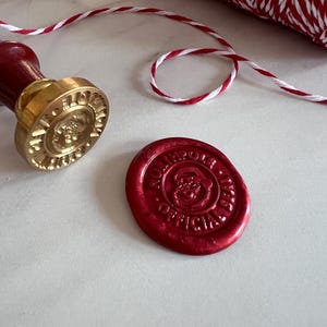 Sello de cera de Papá Noel / Sello de cera del Polo Norte / Carta navideña de Papá Noel / Sobre Papá Noel Navidad 2024