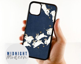 Bunnies in the Stars Print Phone Case, iPhone 7/8, iPhone SE, iPhone XR, iPhone 11, iPhone 12/12 Pro, iPhone 13, iPhone 15