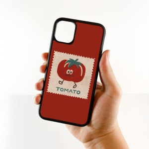 Red Tomato Stamp Phone Case, iPhone 7/8, iPhone SE, iPhone XR, iPhone 11, iPhone 12/12 Pro, iPhone 12 Pro Max, iPhone 13, iPhone 14
