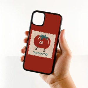 Rote Tomate Stempel Handyhülle, iPhone 7/8, iPhone XR, iPhone 11, iPhone 12/12 Pro, iPhone 13, iPhone 14, iPhone 15, iPhone 16, Samsung Galaxy