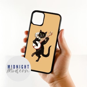 Musician Black Cat Banjo iPhone & Galaxy Phone Case