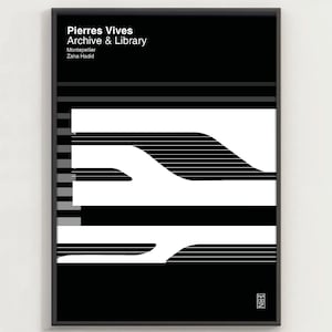 ICONIC BUILDINGS - PARAMETRICISM #1 - Pierres Vives, Zaha Hadid, Architecture poster, Parametricism wall art,