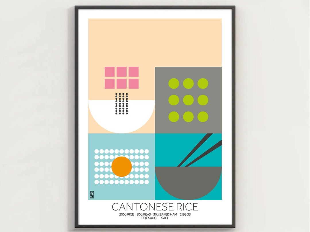 Cantonese Rice 1 Cantonese Rice Print, Typical Chinese Food Art in ...