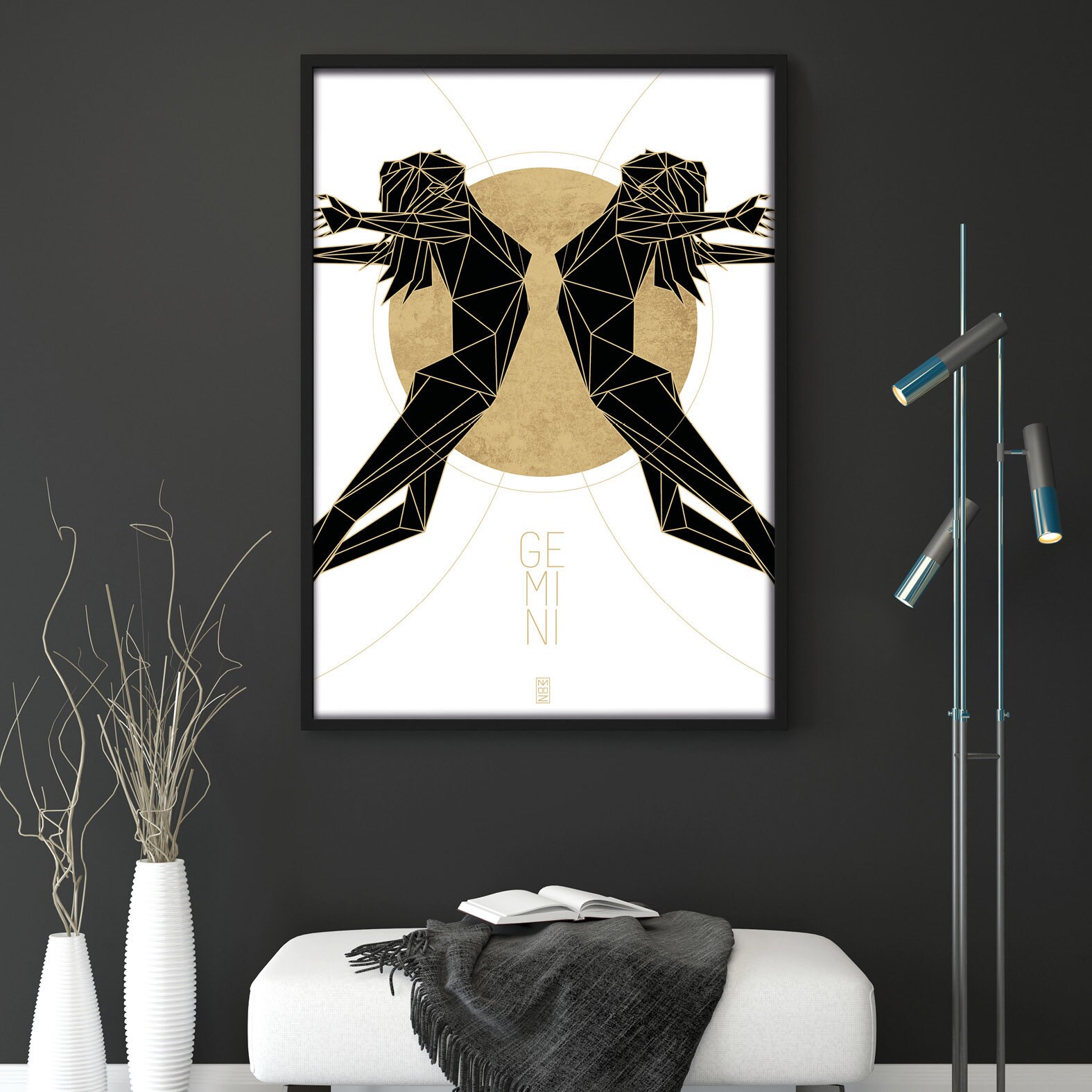 Gemini Astrology Decor Gemini Poster Zodiac Wall Decor for Astrology ...
