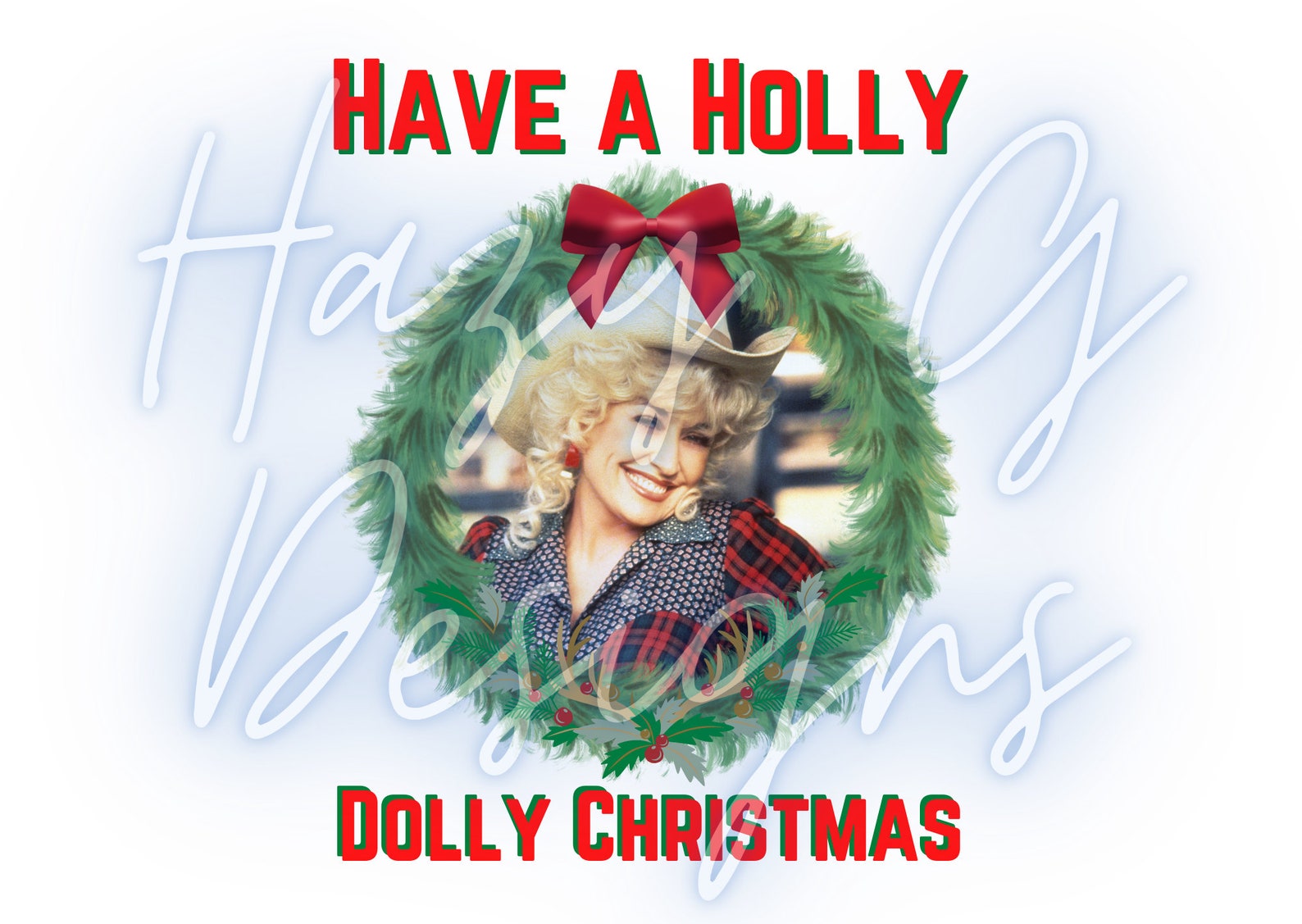 Have a Holly Dolly Christmas PNG for Sublimation Etsy