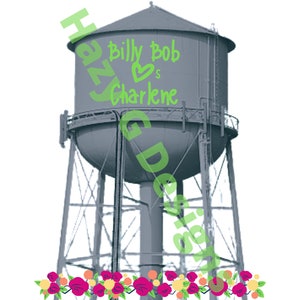 Billy Bob Loves Charlene John Deere Green Water Tower PNG for Sublimation