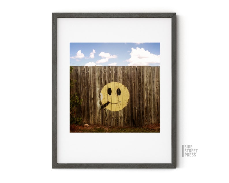 Smiley Face Street Art Cigar Blunt Downloadable Art Etsy