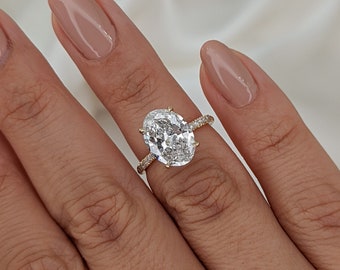 Bague De Fiançailles Or Blanc 14 Carats, Diamant Rond 2,30 Ct (VS1, F) Créé En Laboratoire - IGI