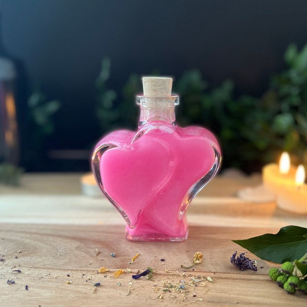 Double Heart Bottle | potion bottles | corked bottle | Witchcraft | Wiccan tools | witchcraft supplies | witch supplies | witch shop