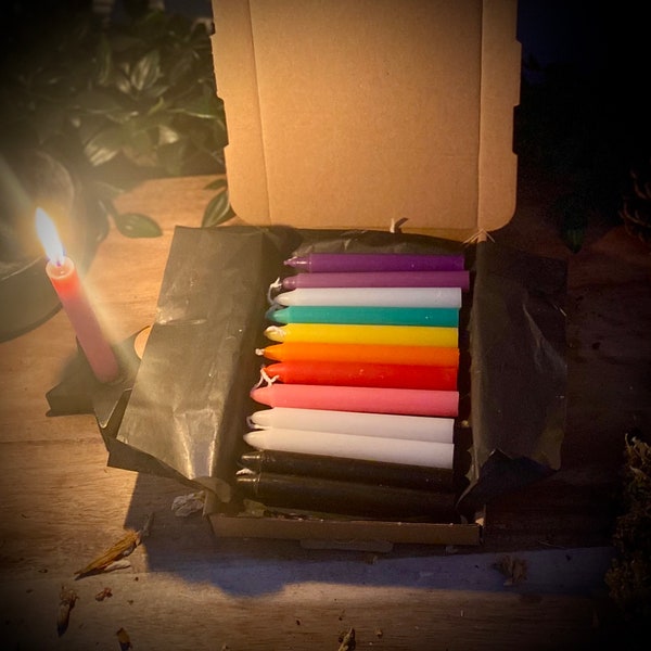 Pack of 12 spell candles | spell candles | witchcraft supplies | small candles | Wiccan supplies | witchcraft supplies | Wiccan | Witch