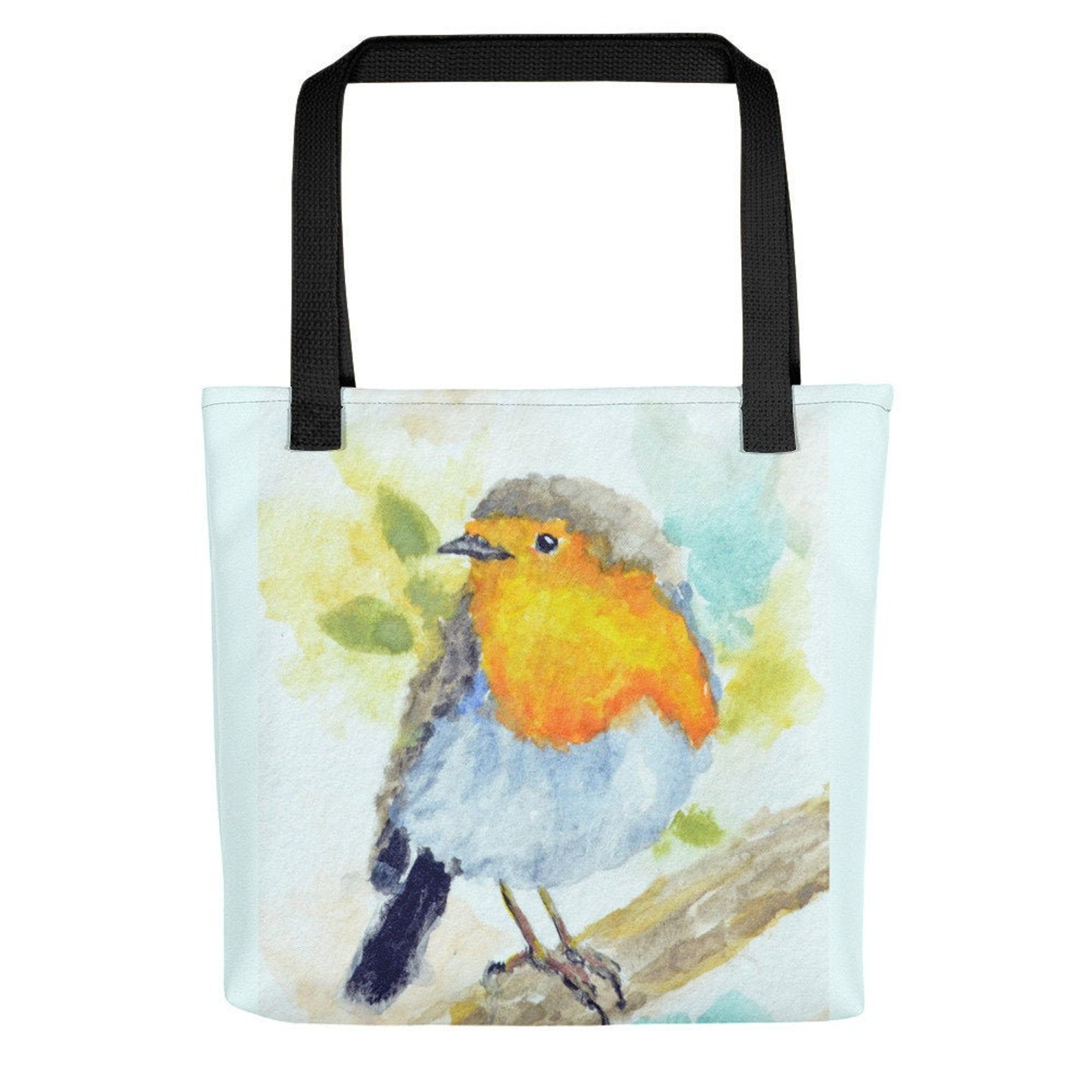 Robin Tote Bag UK Robin Watercolor Bird Shopping Bag - Etsy