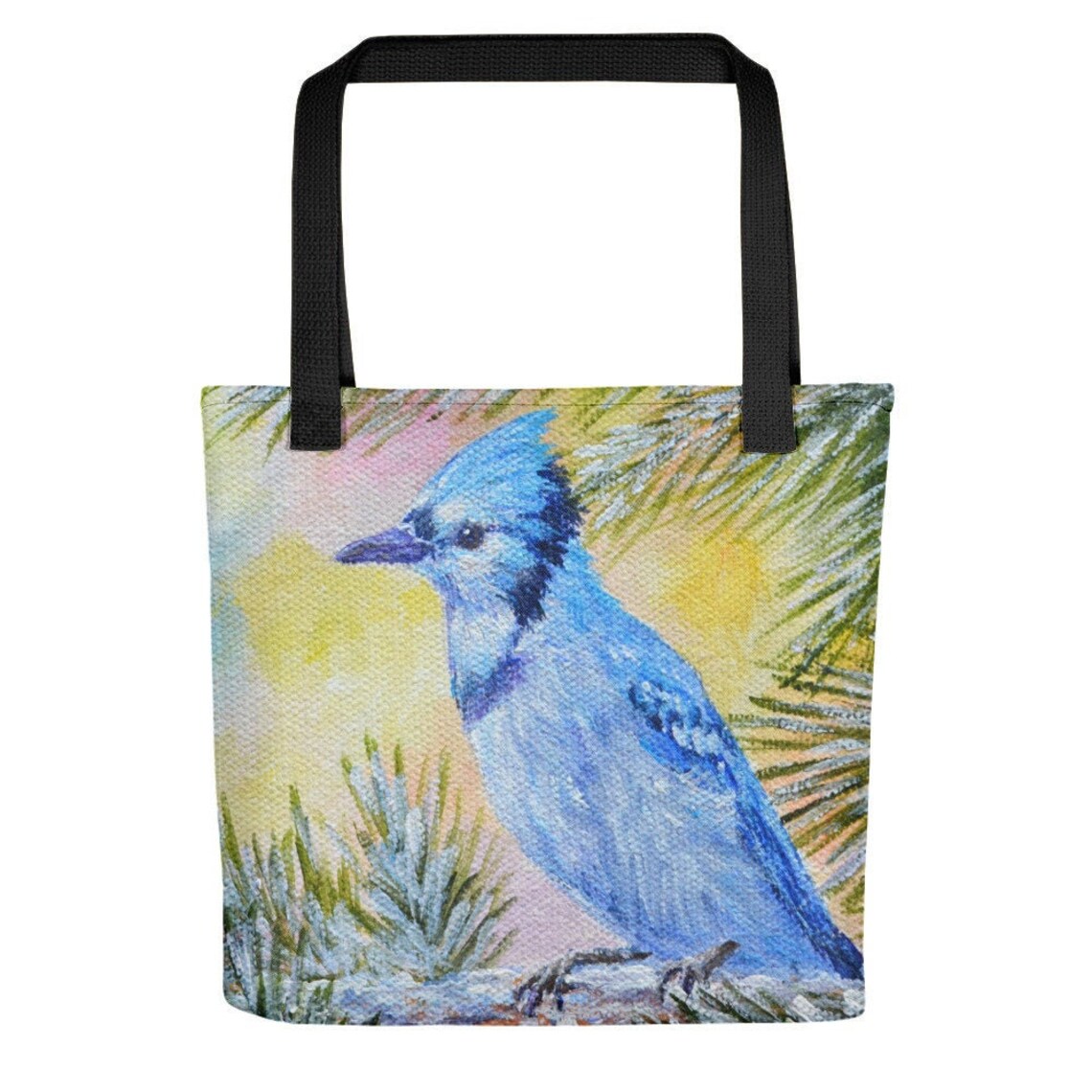 Blue Jay Tote Bag Bird Lovers Blue Jay Gifts Shopping Bag Etsy