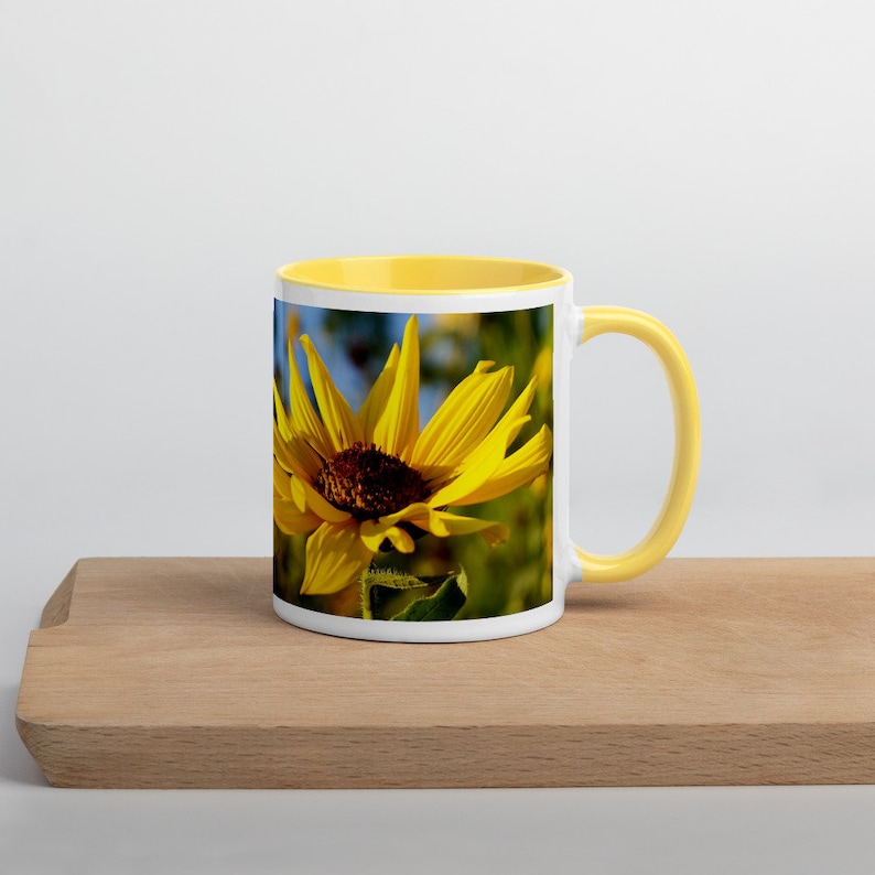 Sunflower Coffee Mug, Yellow Sunflower, Sunflower Cup, Sunflower Gifts