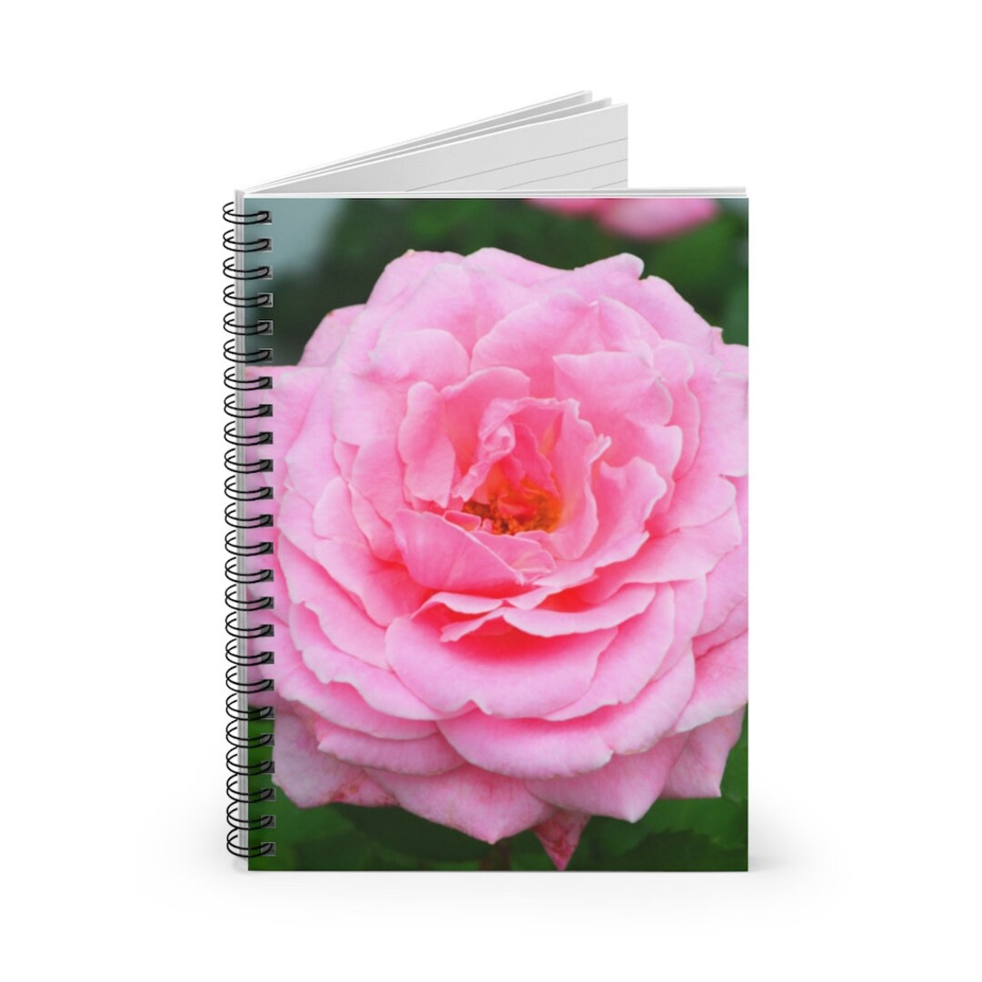 Spiral Notebook Ruled Line Pink Rose Notebook Rose Lovers Etsy UK