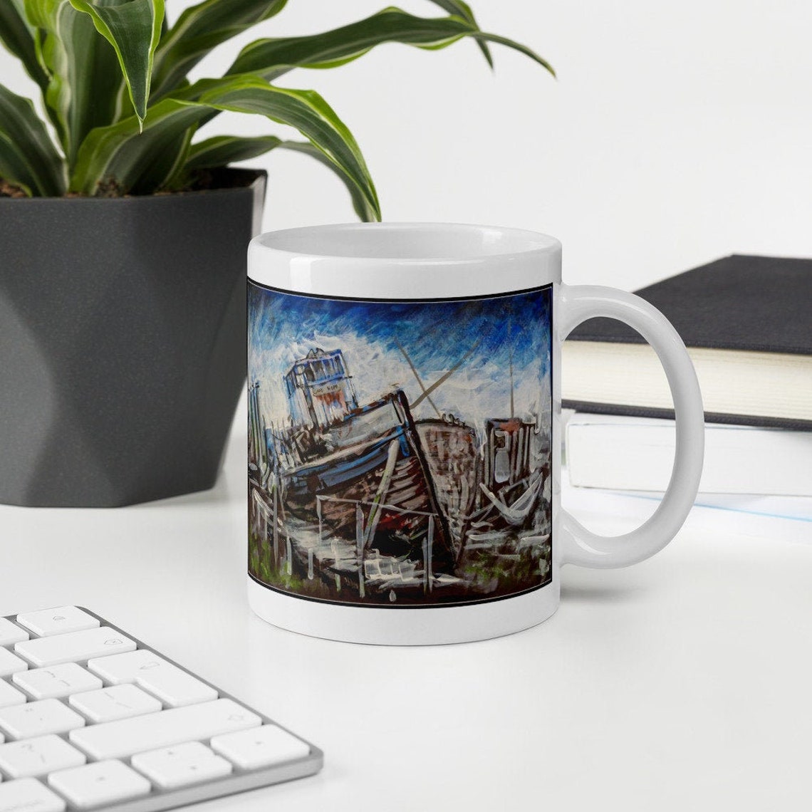 Boat Art Mug Boat Coffee Mug Gifts for Him Ship Lover Etsy UK