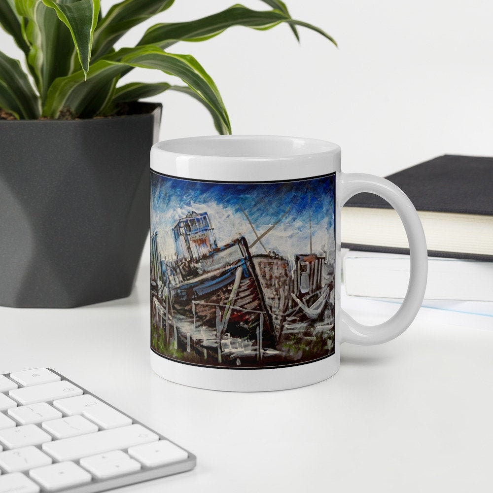 Boat Art Mug Boat Coffee Mug Gifts for Him Ship Lover Etsy UK