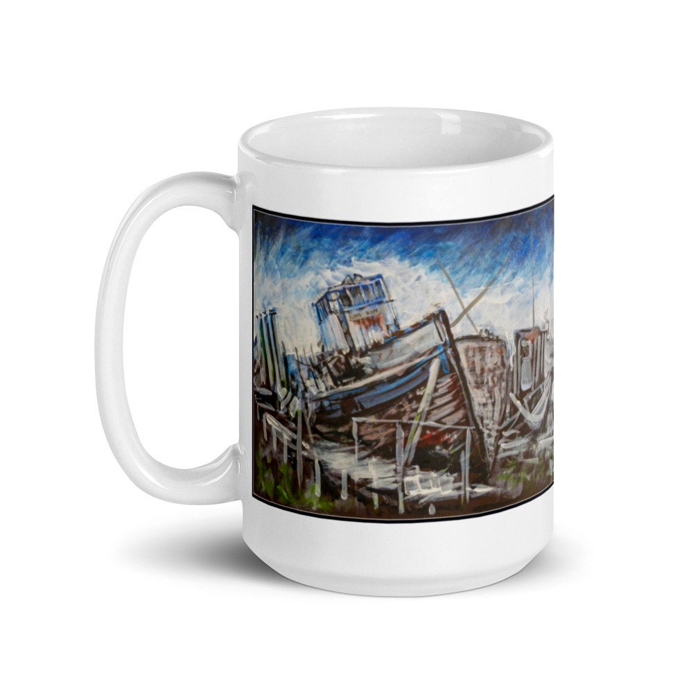 Boat Art Mug Boat Coffee Mug Gifts for Him Ship Lover Etsy UK