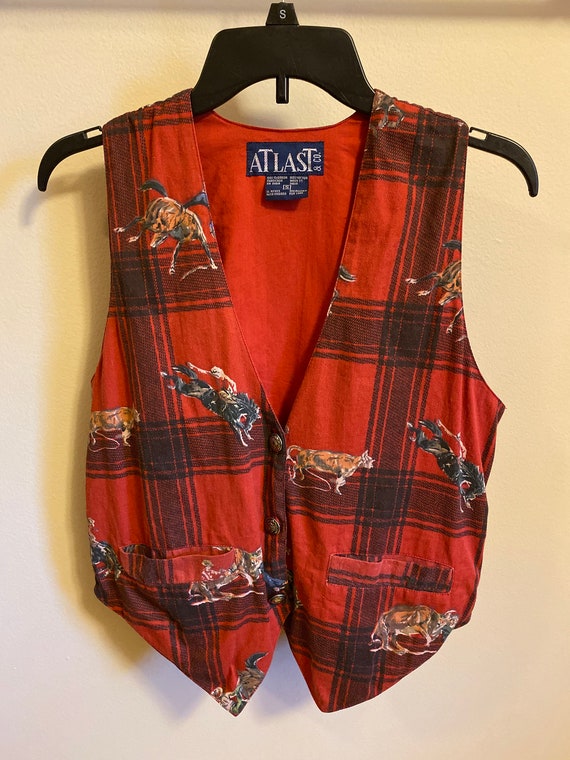 vintage women’s suit vest / western suit vest / 90