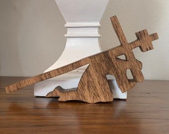 handmade wooden Jesus carrying cross