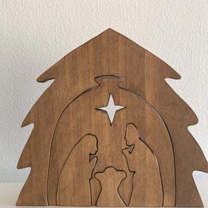 Wooden Nativity decoration, nativity puzzle, Christmas nativity, handmade