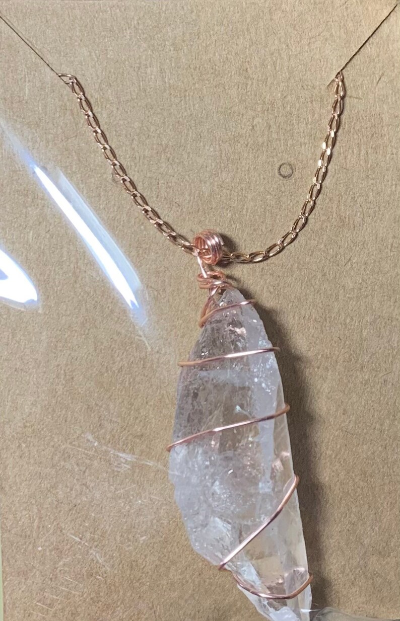 Rose Gold Clear Quartz Necklace
