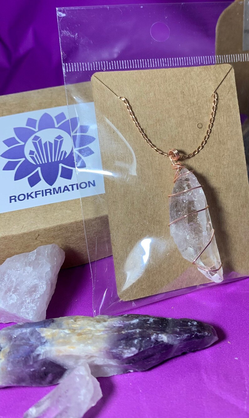 Rose Gold Clear Quartz Necklace