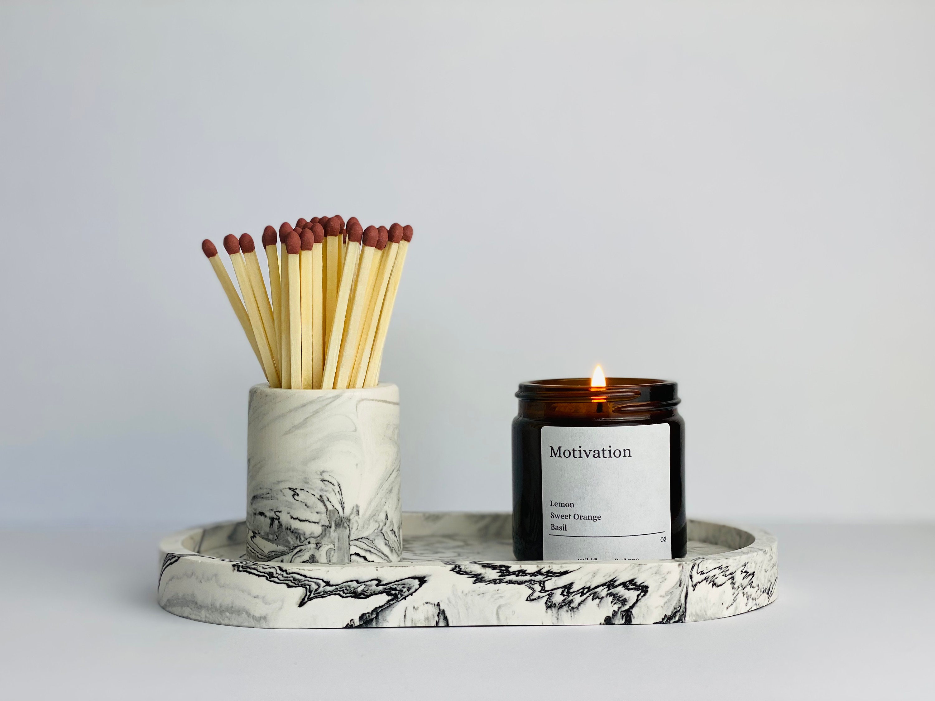 Jesmonite Tray Classic Marble Decorative Candle Dish Etsy UK