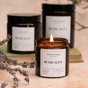 SENSUALITY candle | THE ORIGINAL Aromatherapy Candles | 100% Soy Wax and Pure Essential Oils