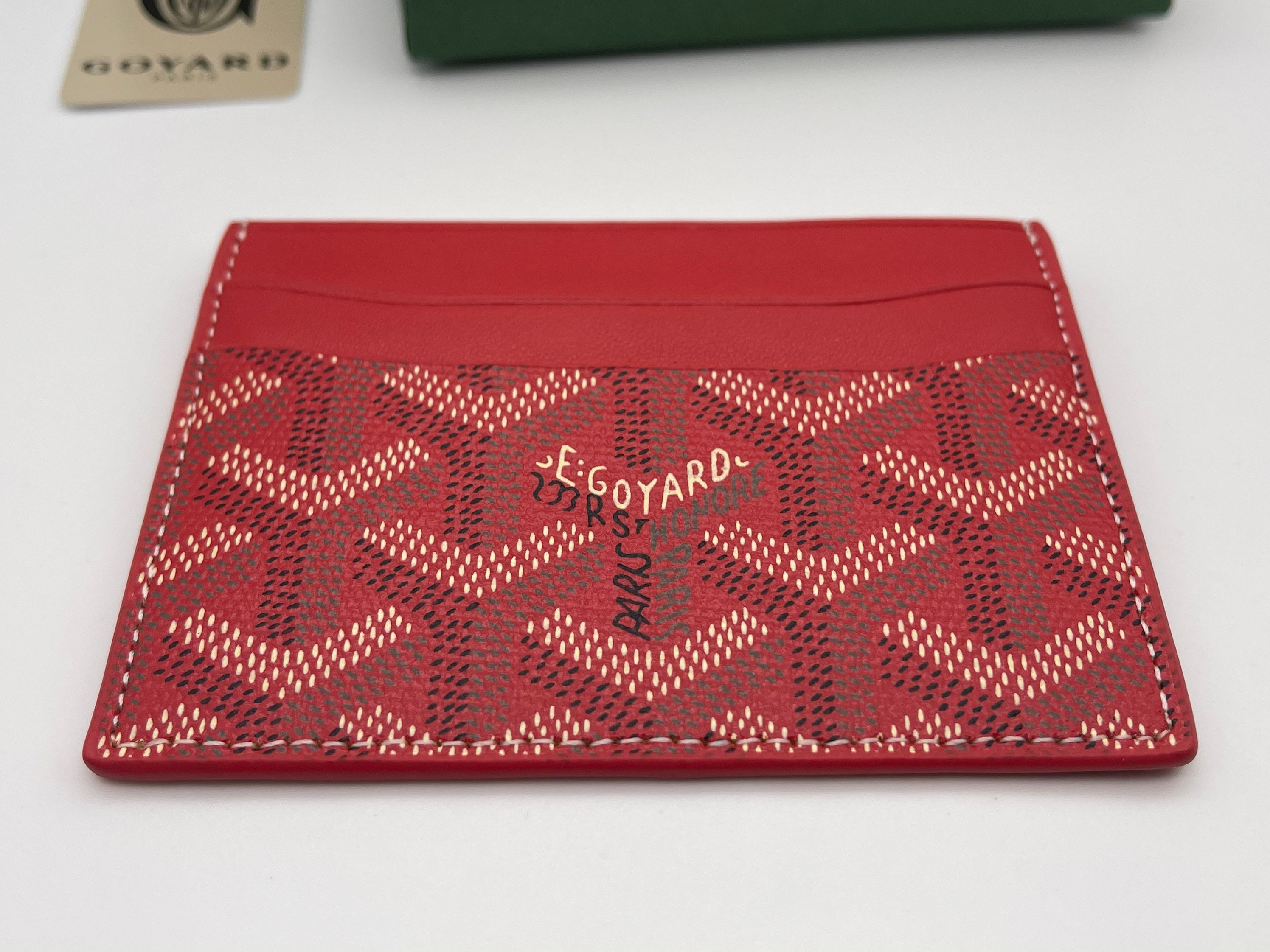 Goyard Saint Suplice Card Holder/Wallet Red Etsy