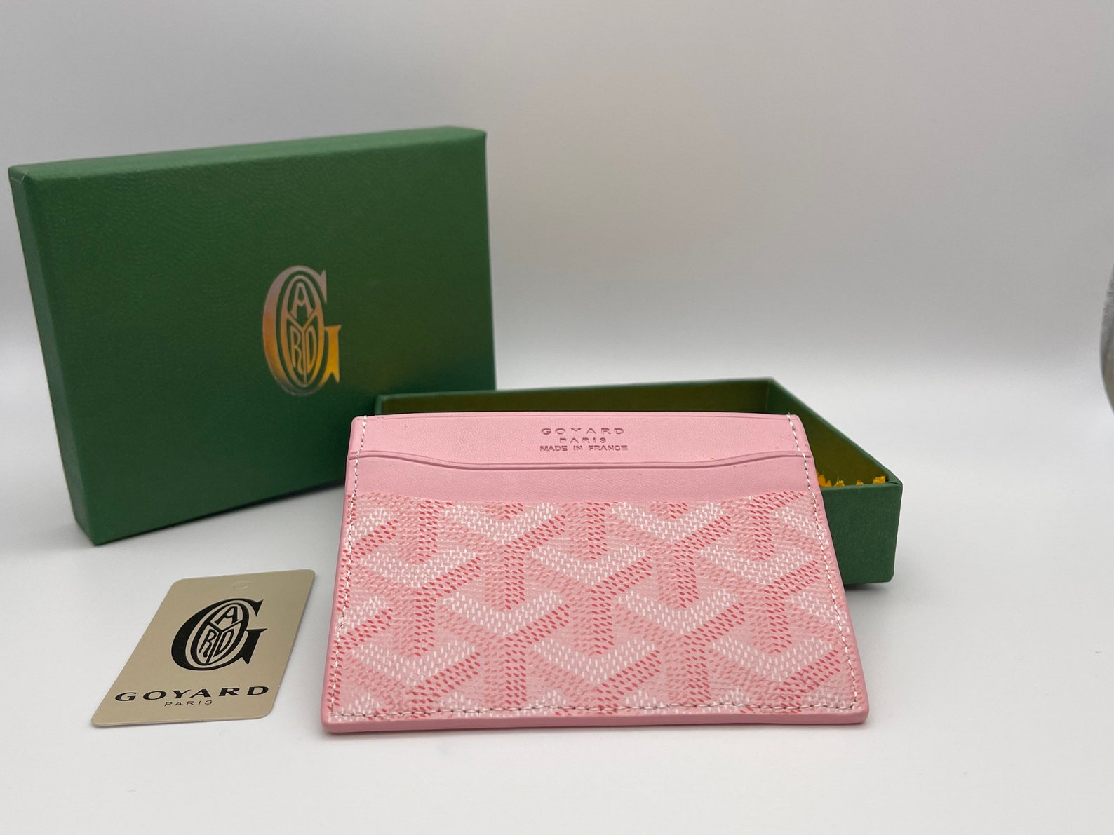 Goyard Saint Suplice Card Holder/Case/Wallet Pink | Etsy