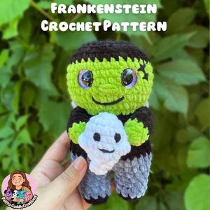 Frankenstein Crochet Pattern | Halloween Amigurumi | No Sew |Beginner | Fall | PDF
