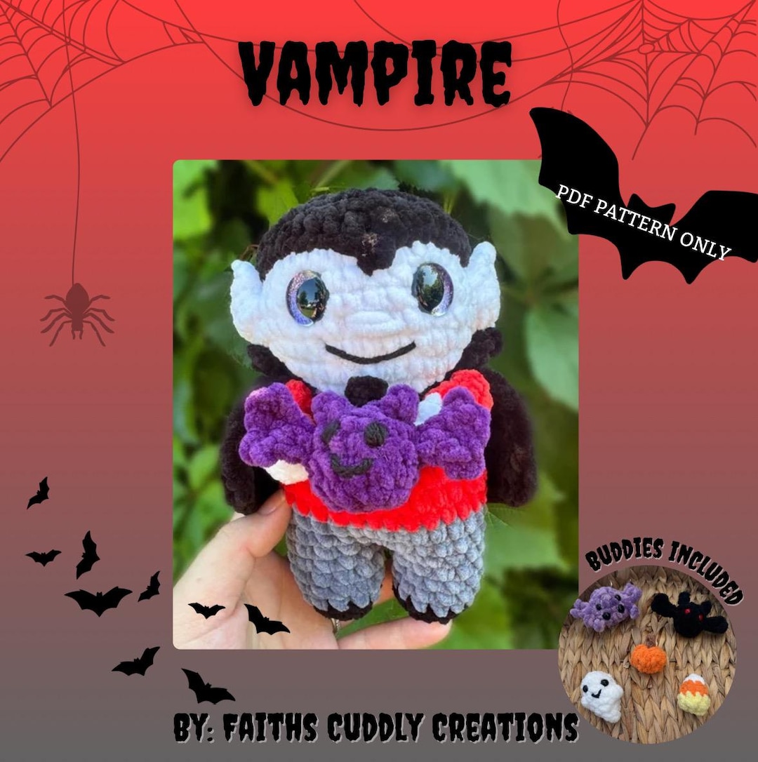 Vampire Crochet Pattern | Halloween Amigurumi | Low Sew |beginner ...
