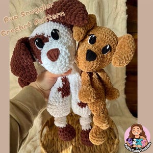 2-in-1 Puppy Snuggler Crochet Pattern | No Sew Dog Lovey PDF