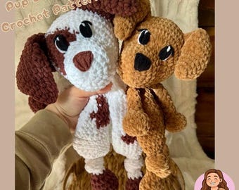 2-in-1 Puppy Snuggler Häkelanleitung | PDF mit keiner Sew Dog Lovey