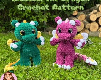 Flower Dragon Crochet Pattern |  Dragon | PDF