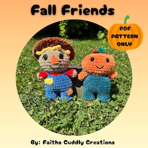 2in1 Fall Friends Pattern | Scarecrow | Pumpkin | Fall | PDF