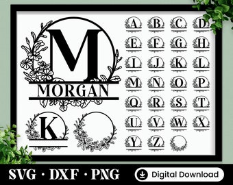 Custom Monogram Letter DXF File Ready For Plasma or Laser Cutting 
