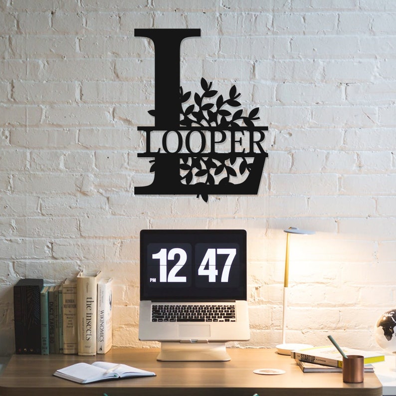 Download Leaf Split Monogram font svg ai png eps split letters | Etsy