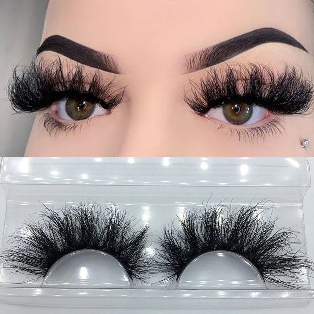 Wholesale 25mm Mink Lashes Bulk 100pcs Dramatic Fluffy False Etsy