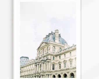 The Louvre Museum Travel Poster | Paris Architecture Print | Paris Wall Art | France Photography