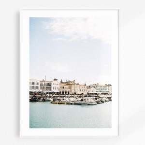 Puerto de Saint-Martin-de-Ré / Impresión fotográfica de Francia / Decoración de la pared mediterránea / Cartel de viaje de Europa / Arte de la pared de la Isla de Ré
