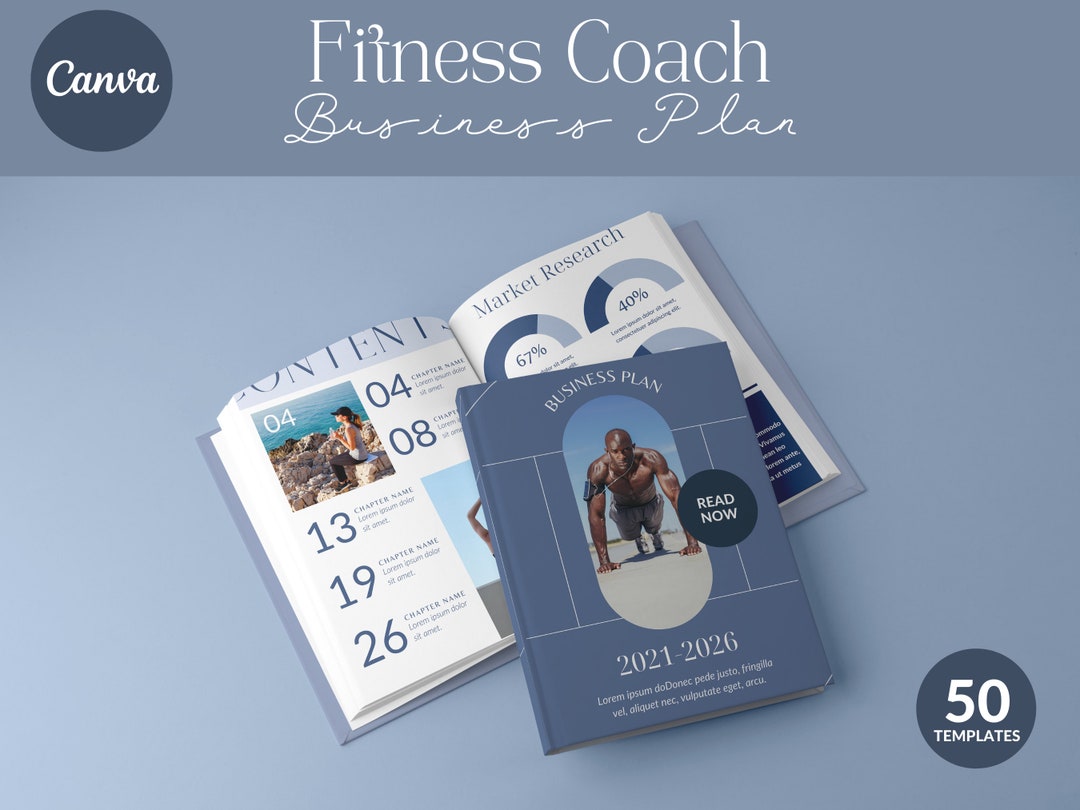 Fitness Coach Business Plan Fitness Coach Template Canva Etsy